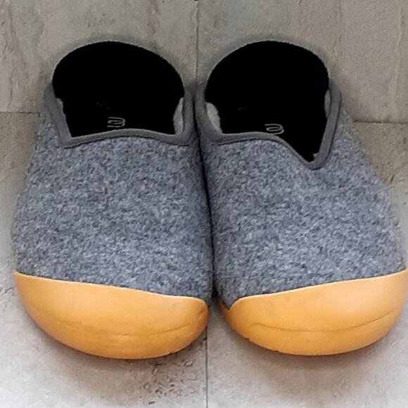 Mahabis Classic Gray Slipper Felted Wool with Attachable Rubber Sole Size 43 - Picture 2 of 9